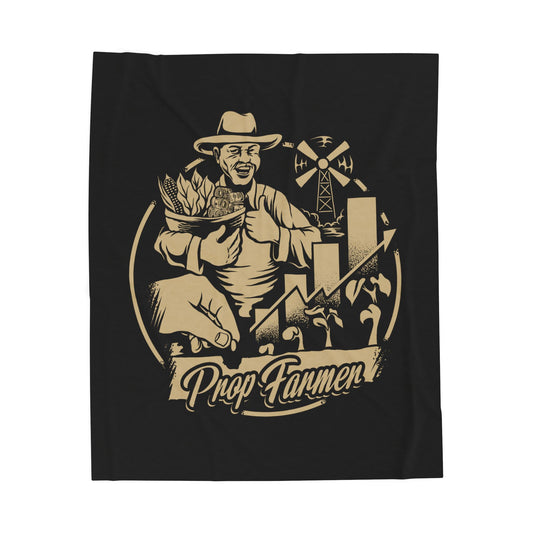 Vintage Prop Farmer Soft Plush Blanket